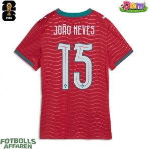 Portugal Joao Neves #15 Hemmatröja Kvinnor VM 2026 Kortärmad